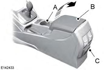 Storage Compartments CENTER CONSOLE Stow items in the cup holder carefully as items may become loose