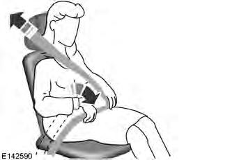 When in use, place the rear seatbelts in the belt guides on the outboard seatbacks. Using Seatbelts During Pregnancy 1.