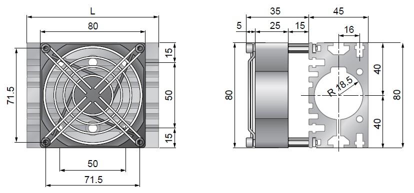 Fan kits Fan kits are available for both the rotary motor and the linear motor. In general, forced ventilation allows the continuous torque or force to be increased (see design program).