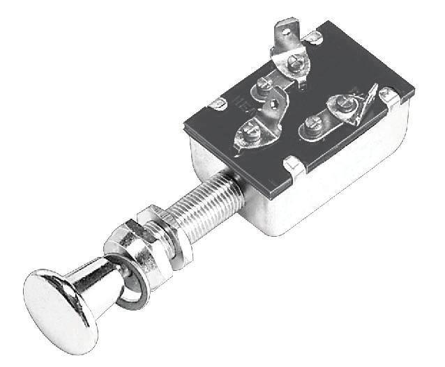 Toggle Switch - Off-On Two 6" Wire Leads. With nickel plated Off-On indicator plate assembled.