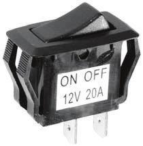 ..Blue illuminated rocker 13514 S.P. D.T. Toggle Switch On-Off-On Heavy Duty 3 Position With 3 blade terminals. Black molded.