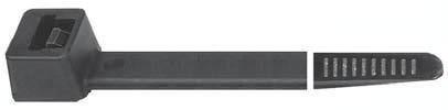 ..10 *Black Nylon Black Nylon Cable Ties Self Clamping Tensile Unit Part No. Strength Length Width Pkg. 15144...18 lb...4"...3/32"...100 15196...18 lb...4"...3/32"...1000 15145...30 lb...5-1/2"...1/8".