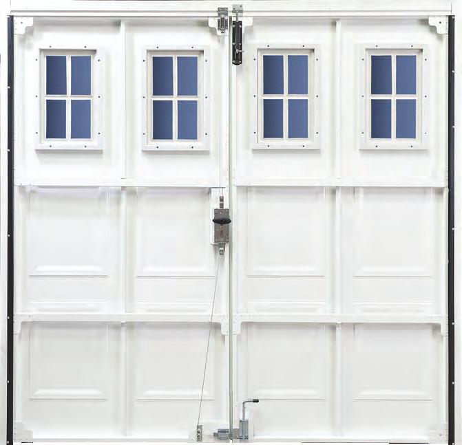 Steel bracing gives side hinged doors a robust