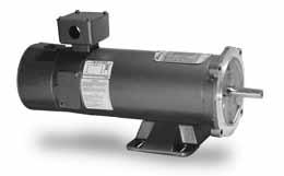 Integral DC Tach Permanent Magnet SCR Drive Motor - TENV and TEFC, C-Face with Base DC & Controls 1/4 thru 5 56C thru 1810ATC Applications: Conveyors and metering pumps (precise speed regulation).
