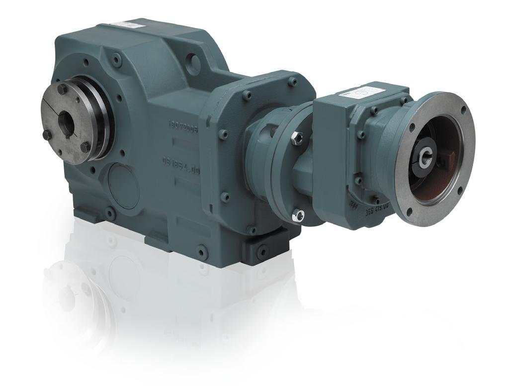 ILH sizes 38 88 Output shafts inch and metric Output flanges B14, B5, and NEMA Input ratings up to 41 hp (31 kw) Output torque ratings up to 320 lb-ft (432 Nm)