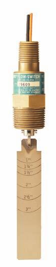 FS-55 Series High Pressure, Metal Paddle Switch Pipe Line Size: 1-1/4 and Up Primary Construction Material: Stainless Steel or Brass Setting Type: Fixed Standard FS-55 switches sense liquid flow in