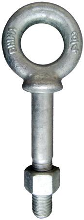 Procraft Galvanized Shoulder Nut Eyebolts Shoulder nut eyebolts are carbon steel and hot dipped galvanized, which makes them ideal for marine and outdoor environments.