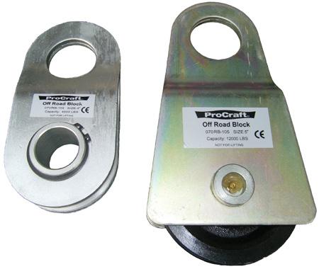 Off Road Blocks These blocks are perfect for winching or hauling where increased capacity in a winch line is required.