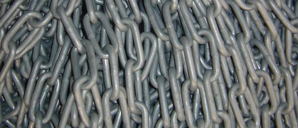 The chain has a tan or brown colour. Hot Dipped Galvanized is a Zinc coating applied to the chain after manufacture. Its gives great rust protection so is heavily used in the marine and coastal areas.