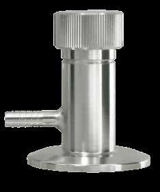Staitech HSV30 Sample valve for liquid systems Pressure Rating Up to 10 barg Temperature Rating Up to150 C Connections Inlet - 1/2-2 ASME BPE clamp N8 - N50 ISO and IN clamp Outlet - 2.5mm x 4.