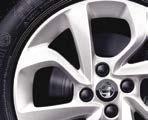 00 16-inch steel wheels with flush covers 195/55 R 16 tyres Emergency tyre inflation kit (in lieu of spare wheel)