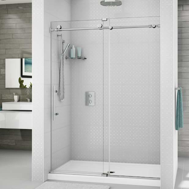 K2 TUBS INLINE SLIDING k2 Tub enclosure Sliding Door and Fixed Panel 1/2" (12 mm) Tempered Glass 66" Height tub enclosure 57" to 60" W x 66" H Approx.