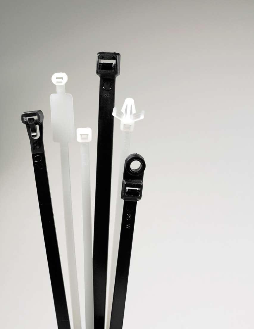 G R E E N L I T E Cable Ties & Accessories NYLON CABLE TIES Miniature (18 lbs) Intermediate (40 lbs) Standard (50 lbs) Light Heavy Duty (120 lbs) Heavy Duty (175 lbs) COLOR CABLE TIES SCREW-MOUNT