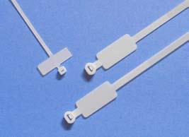 Marker (identification) Cable Ties GM SERIES - UL Recognized - Integrated marking pads - Manufactured from 100% virgin-grade Nylon 6/6 - Self-extinguishing 94V-2 - Operating temperature range of 40 o