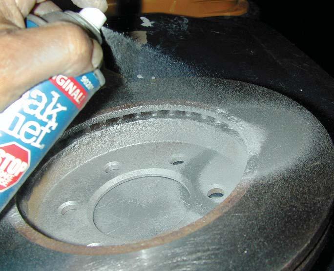23 24 This product that is sprayed onto the rotor surface to help prevent brake noise also works well for preventing rust and scale on the inside of the hat.