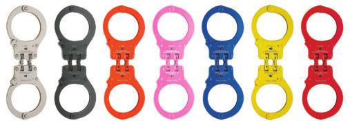 nickel orange pink blue yellow red 702C 752CO 752CP 752CN 752CY 752CR Chain Link Handcuff Imported Double Locking