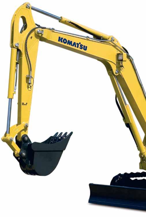 Walk-Around The new PC55MR-3 compact mini-excavator is the result of the competence and technology that Komatsu has acquired over the past 80 years.