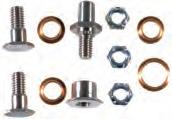 That fits 02-on GMC Envoy, Buick Rainer & Chevy Trailblazer. Repairs one hinge. Includes (2) case hardened forged pins with Dacromet, (2) bronze bushings, (2) lock nuts, (2) thruhardened washers.