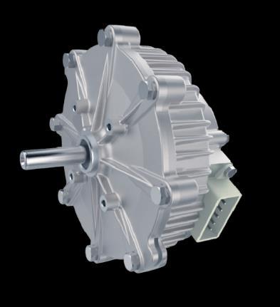 This makes it possible to design compact and powerful electric motors with high power and torque density M ~ r 3 Axial Flux