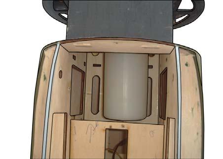 Plywood template. Fuel tank.