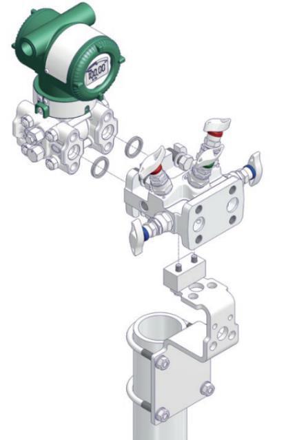 16 Bracket for H-Style 3-valve or 5-valve Manifolds (Model Code: C13SA-MUPSH) H-Style Mounting Brackets Overview Note: