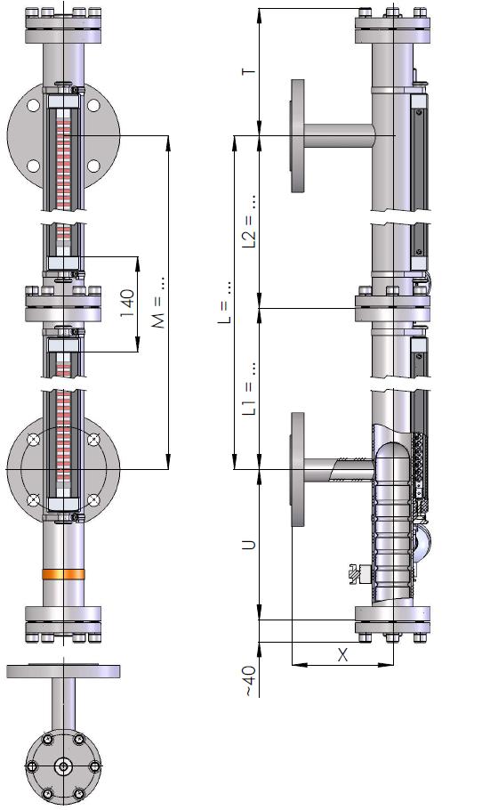 A8 L21 combined chamber for easier transport and installation Standard specifications Medium Ambient Nominal pressure From 196 C to +500 C From 60 C to +85 C From 1 to 400 bar g Density of the medium
