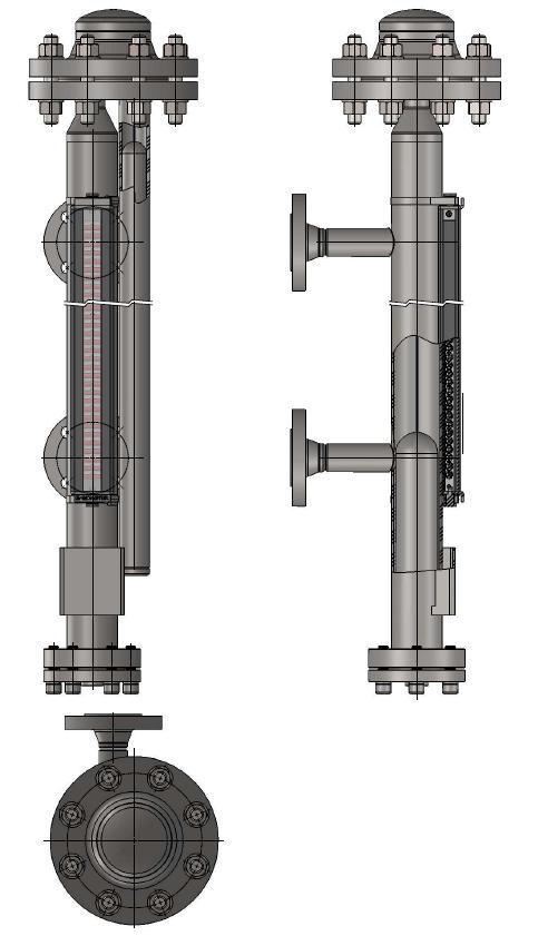 A18 L21 with an additional chamber for the compensator weight float Standard specifications Medium Ambient Nominal pressure From 196 C to +500 C From 60 C to +85 C From 1 to 400 bar g Density of the