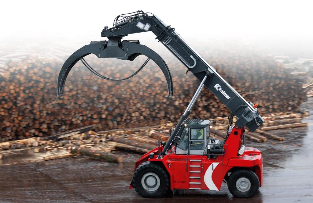 RTD1623 Wood handling performance brought to a higher level. Kalmar Log Stackers have been developed with the highest possible performance in mind.
