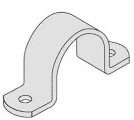 1. Pipe Supports U Bolts, Medium Duty Clamps & Saddles MEDIUM DUTY DJUSTBLE YOKE CLMP Standard finish HDG. Complete with bolts & nuts. 40 x 5 material.