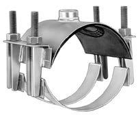 Ford Repair Saddles Style FRS202 Double Band Specifications Body - 7-1/2" wide, 18-8 type 304 stainless steel for corrosion control.