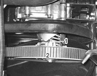 MAINTENANCE 7-17 NOTE The width of a new belt is 29 mm (1 9/64 in.). Its max. speed reduction ratio is 3.55 while its min. speed reduction ratio is 0.68. Assuming that its width is reduced to 1 in.