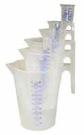 Filling aperture with screw cap Graduated scale OMC06 OMC10 Plastic Oil Measuring Jug, graduated Transparent polypropylene jug with handle and pouring