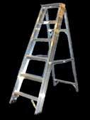 EN131 Trade Platform Steps Good value trade steps. Lightweight aluminium. Rigid and strong with maximum permissible load of 150kg. Large serrated platform and wide anti slip treads.