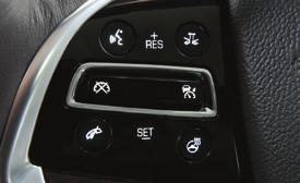 Steering Wheel Controls Cruise Control On/Off (On/Off Adaptive Cruise Control ) SET Set/Coast Press down the control bar to set the speed. If active, press down to decrease speed by 1 mph.
