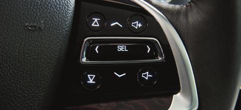 pressure, navigation, audio, phone or other vehicle information. Use the 5-way controller on the right side of the steering wheel to navigate and select between the available menus.