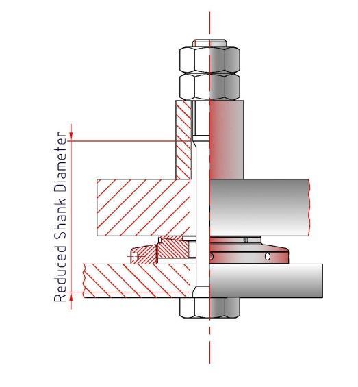There are several alternatives to create enough elongation in the foundation bolt.
