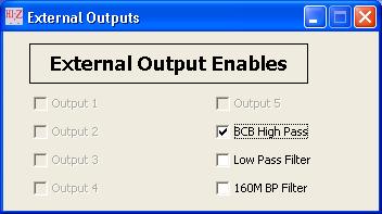 External Outputs: From the application menu bar select Outputs > External Outputs.
