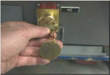 Key KB is removed from Key Lock K1 and is inserted into Key Lock K2 and Key KC is rotated. See Figures 3.