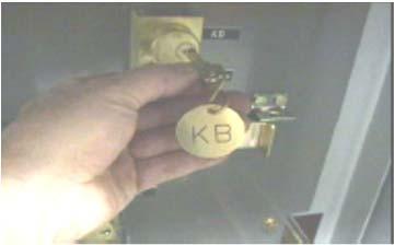 Key KD is removed from Key Lock K5 and is inserted into Key Lock K4 and is rotated. See Figure 3.6.14.