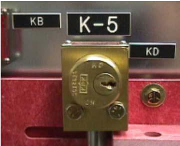 When the G&T Device is in the OPEN-Ungrounded position, the Closed Locking Device is disabled. Key KD is retained when the lock bolt is retracted.