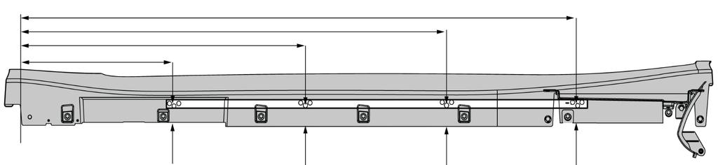 VEHICLE PREPARATION Fig. 9 10) Welcome lights are installed with center side skirts on vehicle. Wipe bottom of side skirt and pepare for drill template.