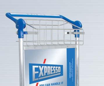 The handle integrates instructions for safe handling and functions as a housing for EXPRESSO s transponder