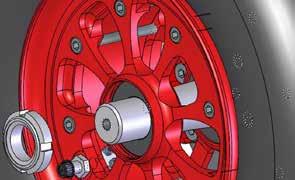 For certain mounting, a bearing spacer is delivered (to fit between the axle and the wheel) if one spacer is