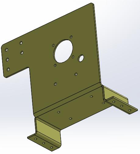 Gearbox Mounting Fabricated from single plate of steel Allows for