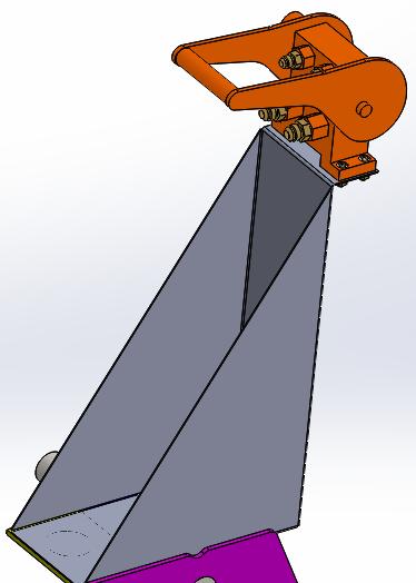 Hydraulic Coupler Mount Single sheet fabrication