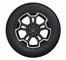5 J x 17 ET 50 Tyre: 255/65 R17 A4704015500 NP 6-twin-spoke wheel Finish: