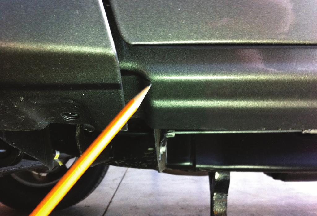 2. P osition runner assembly to check for fit under driver s side rocker panel.