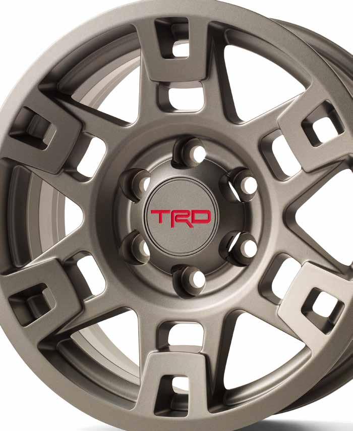 TRD ALLOY WHEELS Uncompromising looks, undeniable performance.