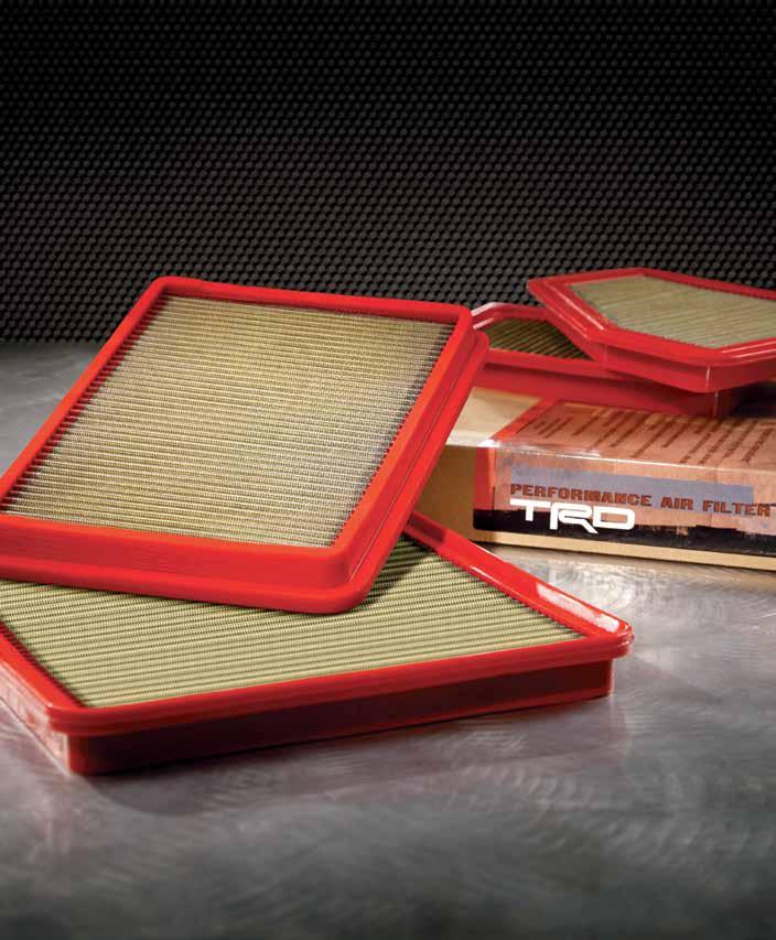 TRD PERFORMANCE AIR FILTER You multitask; make sure your parts do too. This TRD air filter helps protect and maintain the life of your engine with enhanced airflow.