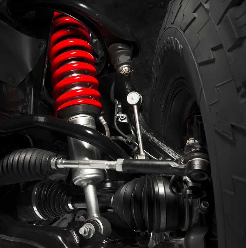 TRD PRO BILSTEIN SHOCKS WITH TRD-TUNED FRONT SPRINGS The roads to the best destinations have the roughest terrain.